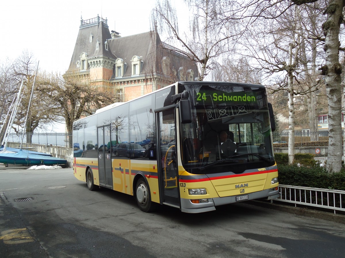 (143'449) - STI Thun - Nr. 133/BE 801'133 - MAN/G�ppel am 4. M�rz 2013 in Oberhofen, Dorf