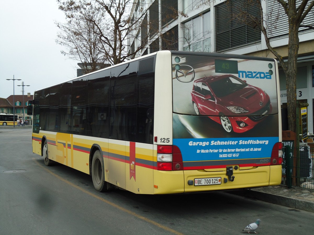 (143'458) - STI Thun - Nr. 125/BE 700'125 - MAN am 8. M�rz 2013 bei der Schiffl�ndte Thun