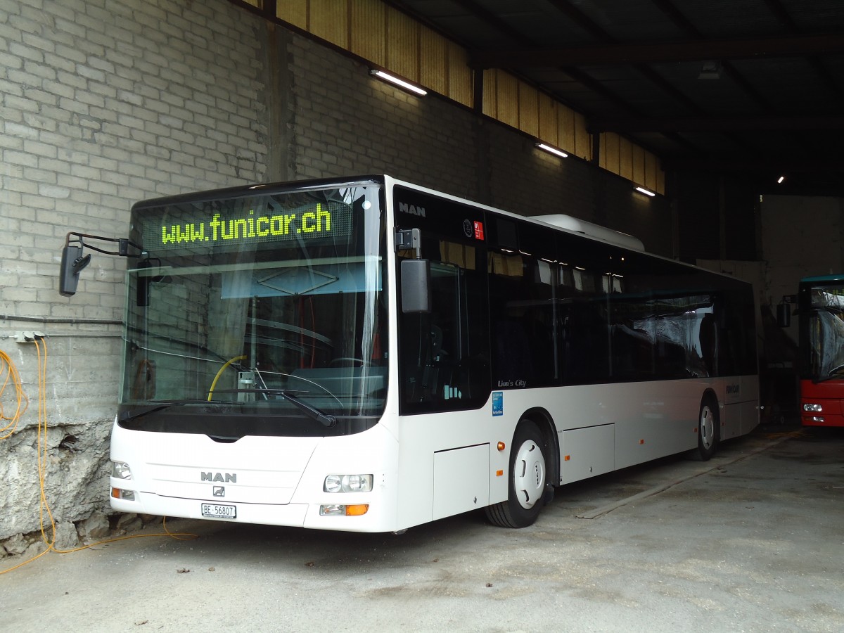 (143'512) - Funi-Car, Biel - Nr. 7/BE 56'807 - MAN am 23. M�rz 2013 in Biel, Garage