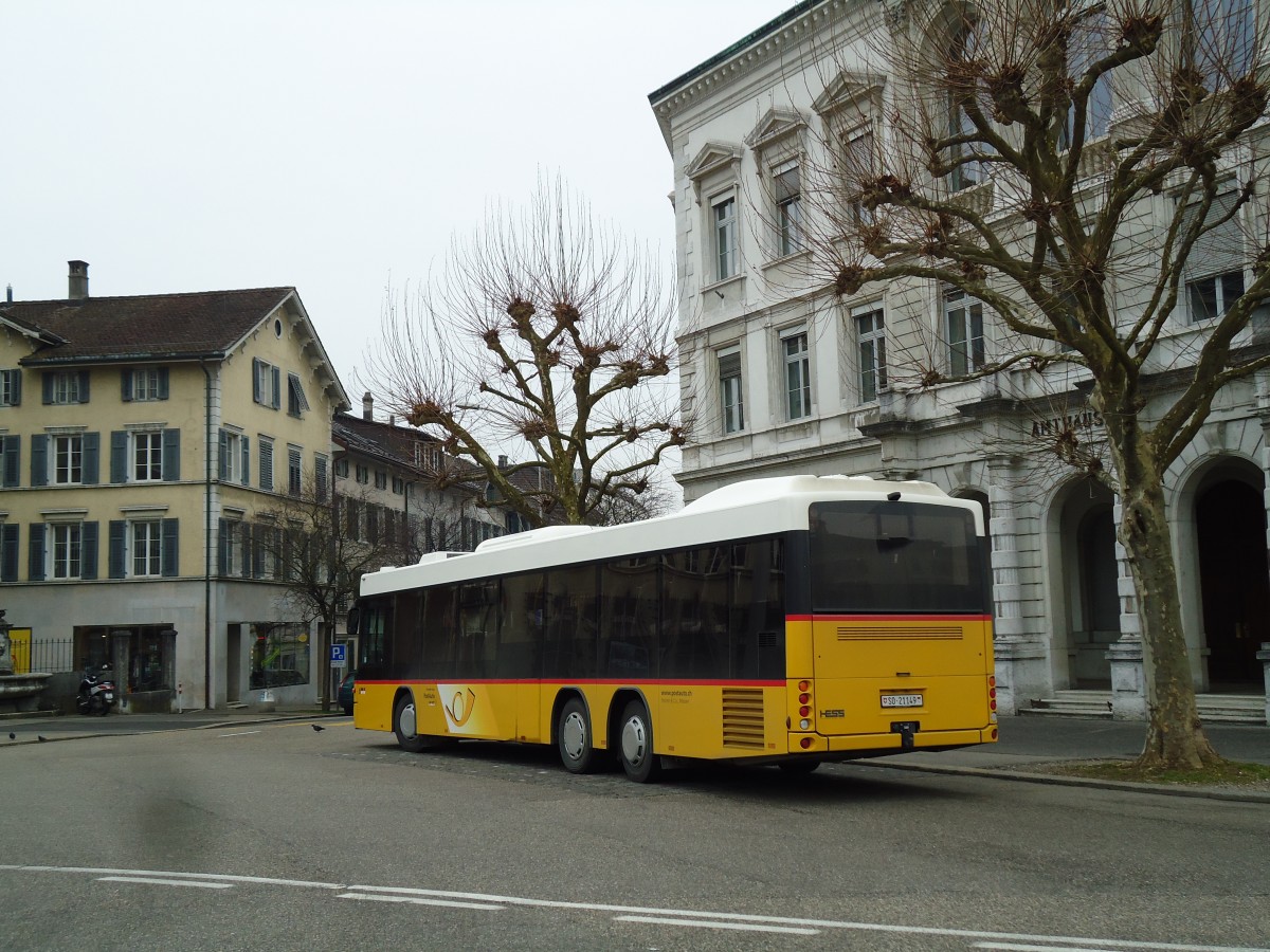 (143'544) - Steiner, Messen - SO 21'149 - Scania/Hess am 23. M�rz 2013 in Solothurn, Amthausplatz