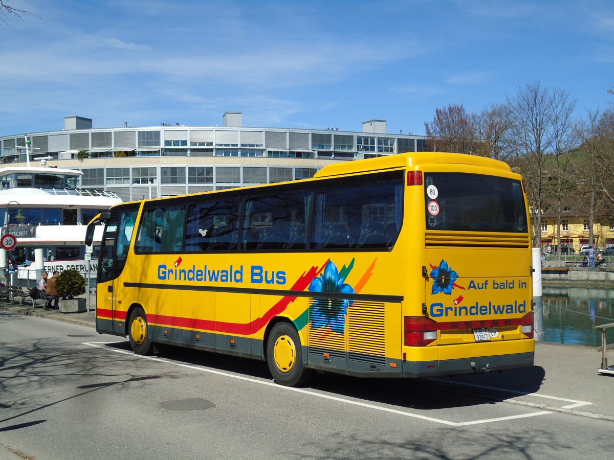 (143'629) - AVG Grindelwald - Nr. 22/BE 92'977 - Setra (ex Porsche, D-Biederitz) am 14. April 2013 bei der Schiffl�ndte Thun
