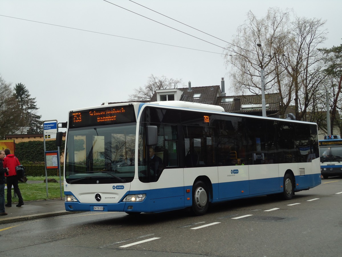 (143'755) - ATE Bus, Effretikon - Nr. 15/ZH 735'315 - Mercedes am 21. April 2013 in Z�rich, Heubergstrasse