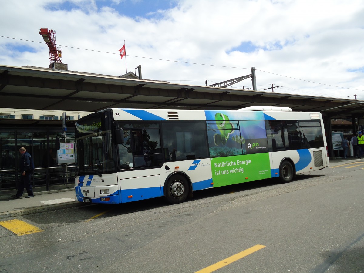 (144'185) - BOGG Wangen b.O. - Nr. 86/SO 32'218 - MAN/G�ppel am 12. Mai 2013 beim Bahnhof Olten