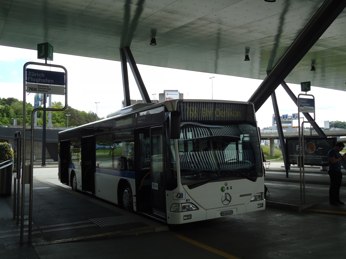 (144'399) - Welti-Furrer, Z�rich - Nr. 61/ZH 634'610 - Mercedes (ex Fr�hlich, Z�rich Nr. 610) am 20. Mai 2013 in Z�rich, Flughafen