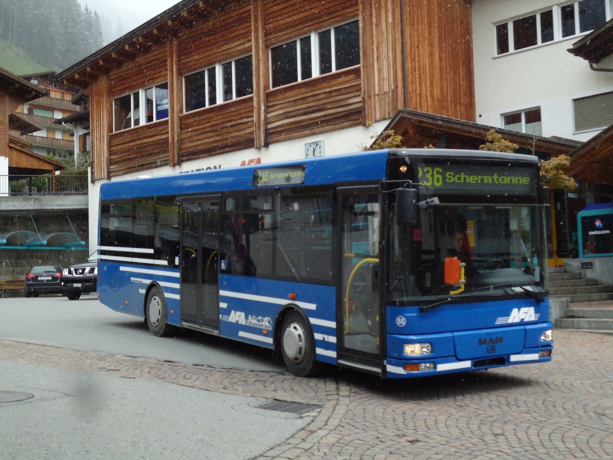 (144'533) - AFA Adelboden - Nr. 55/BE 611'055 - MAN/G�ppel am 25. Mai 2013 beim Autobahnhof Adelboden