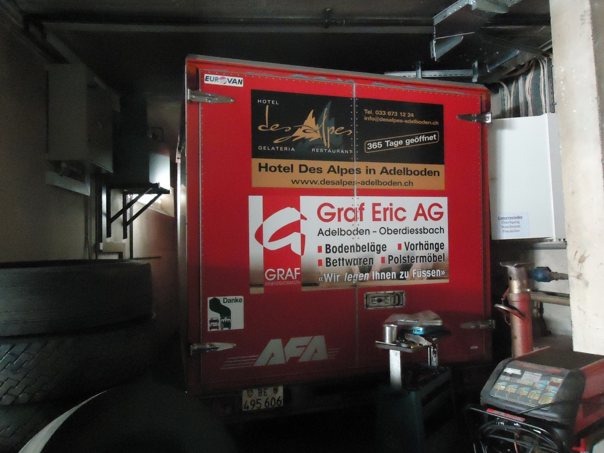 (144'548) - AFA Adelboden - Nr. 63/BE 495'606 - Zbinden Gep�ckanh�nger (ex Nr. 5) am 25. Mai 2013 im Autobahnhof Adelboden