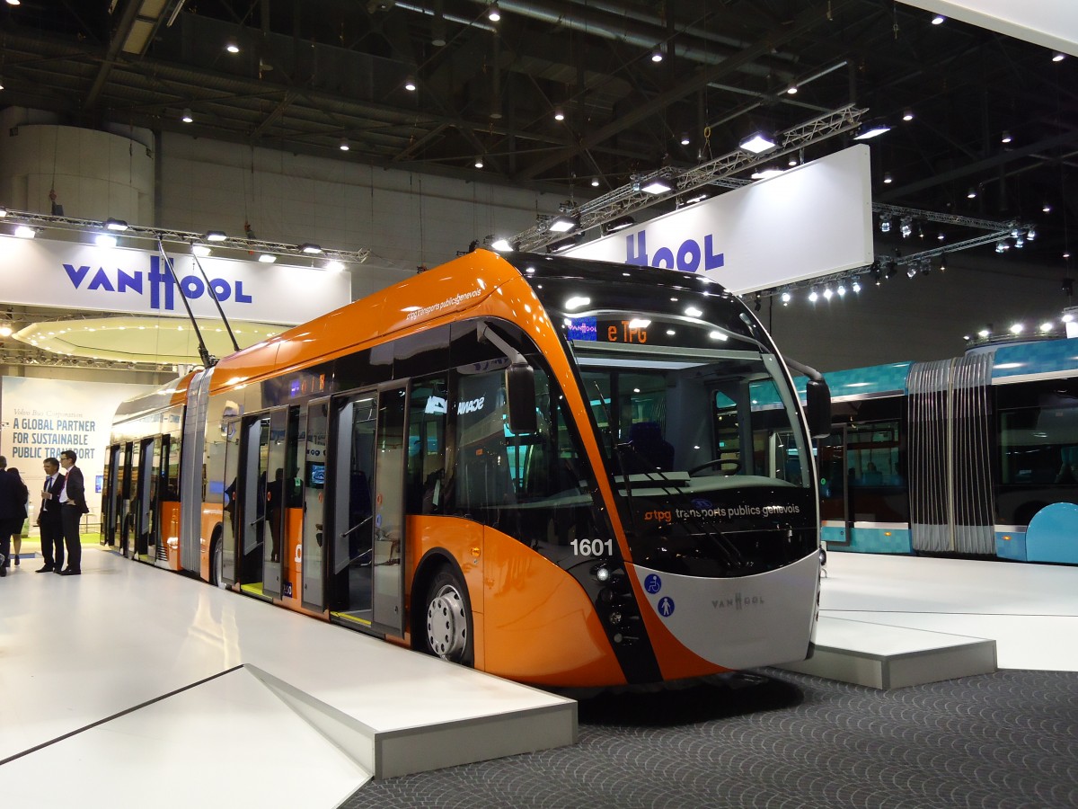 (144'642) - TPG Gen�ve - Nr. 1601 - Van Hool Gelenktrolleybus am 27. Mai 2013 in Gen�ve, UITP
