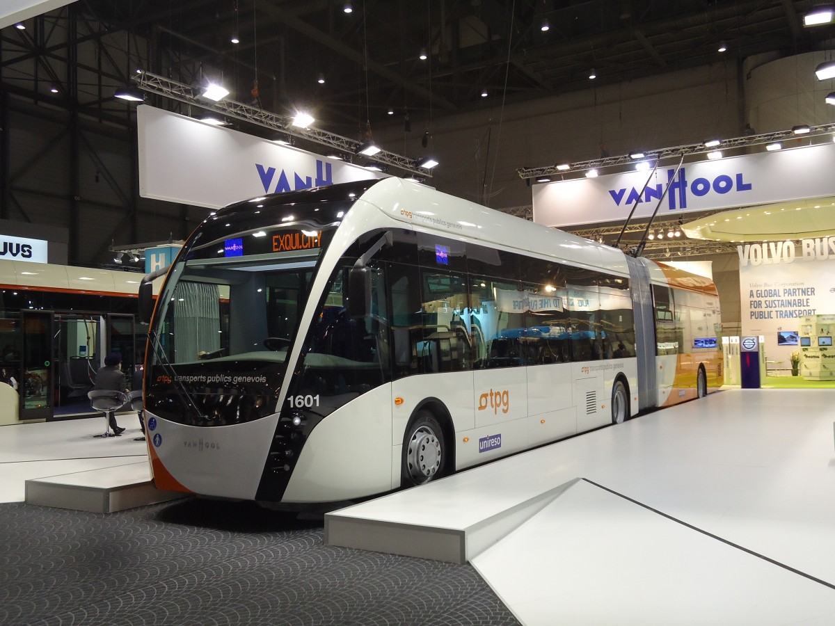 (144'643) - TPG Gen�ve - Nr. 1601 - Van Hool Gelenktrolleybus am 27. Mai 2013 in Gen�ve, UITP