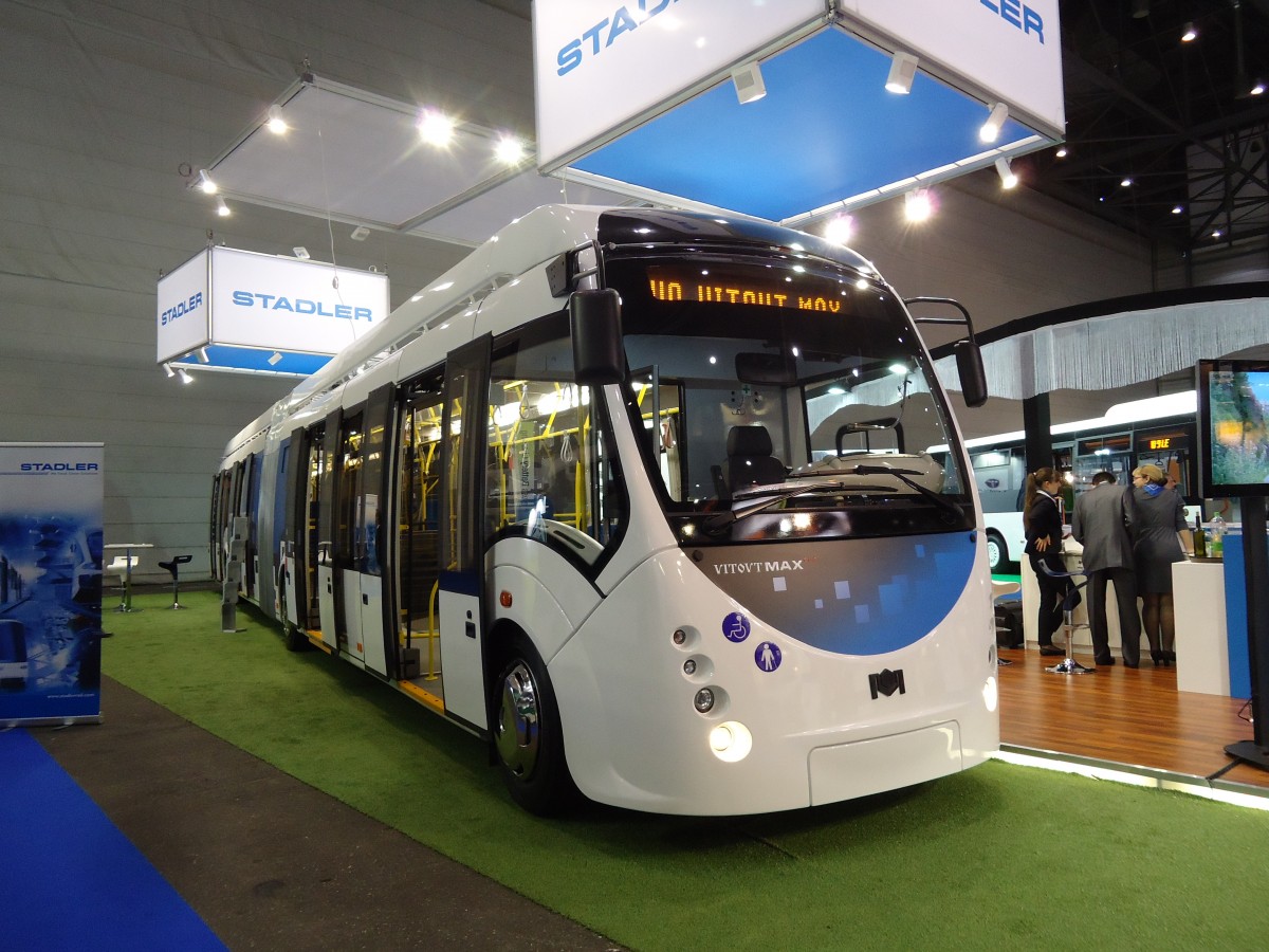 (144'653) - Aus Weissrussland: BMK, Minsk - BMK/Stadler Gelenktrolleybus am 27. Mai 2013 in Gen�ve, UITP