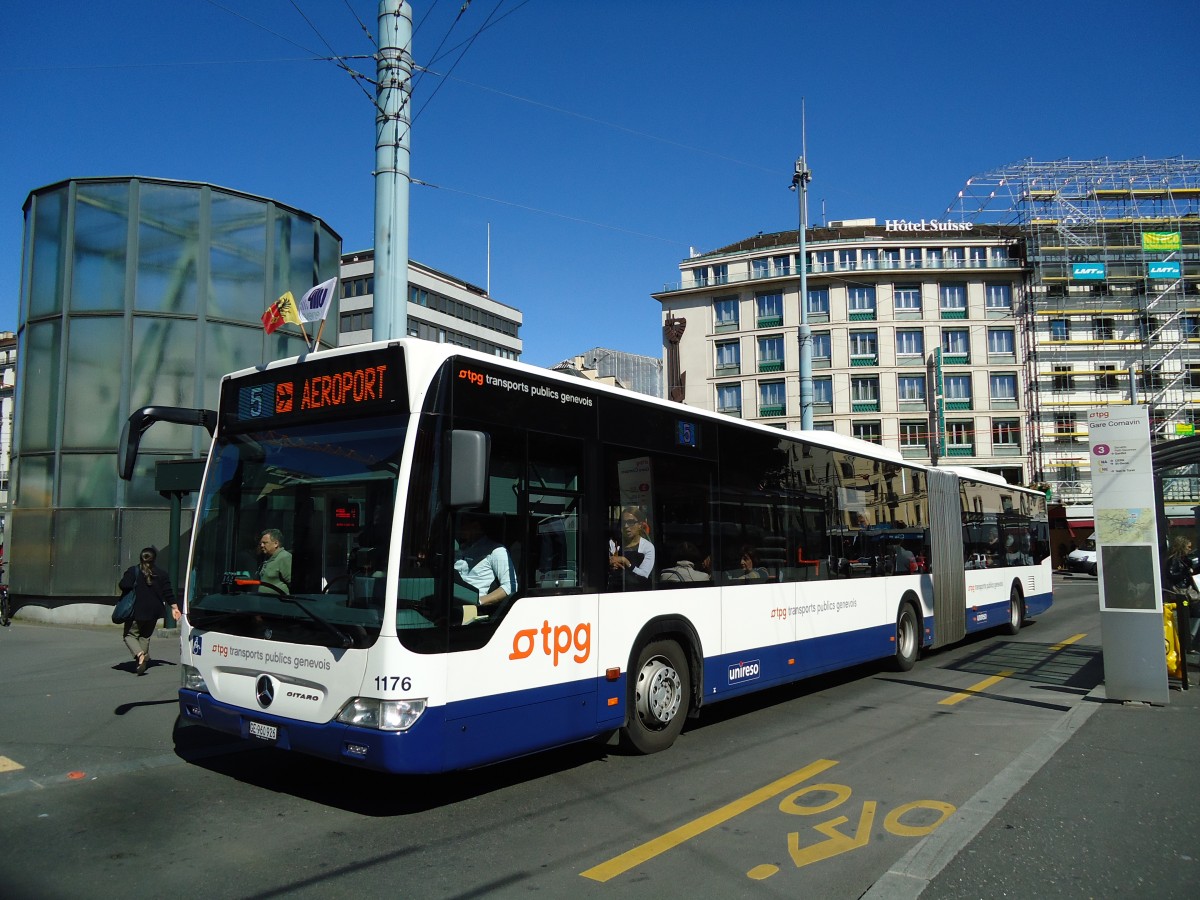 (144'745) - TPG Gen�ve - Nr. 1176/GE 960'926 - Mercedes am 27. Mai 2013 beim Bahnhof Gen�ve