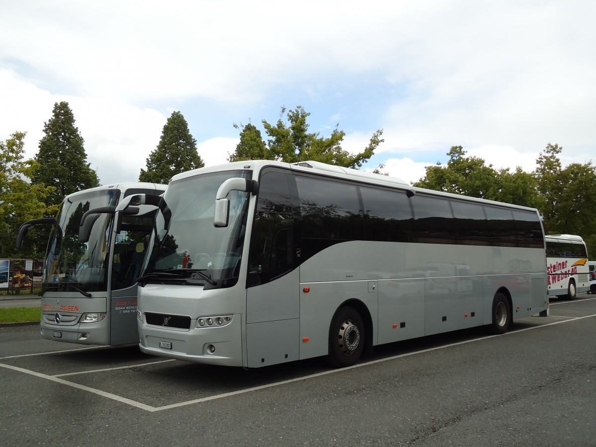 (144'769) - Busmiete, M�nchenstein - BL 163'803 - Volvo am 30. Mai 2013 in Thun, Seestrasse