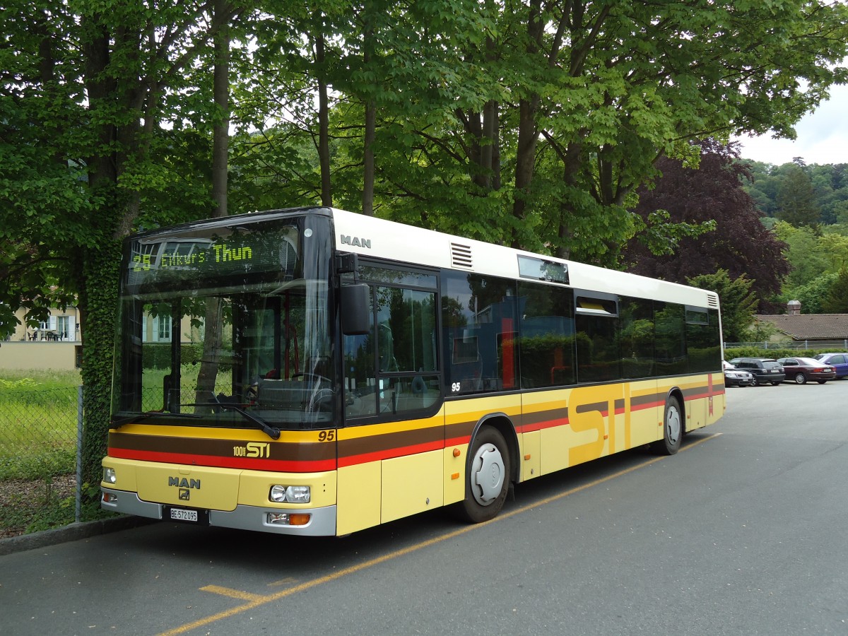 (144'872) - STI Thun - Nr. 95/BE 572'095 - MAN am 9. Juni 2013 bei der Schiffl�ndte Thun