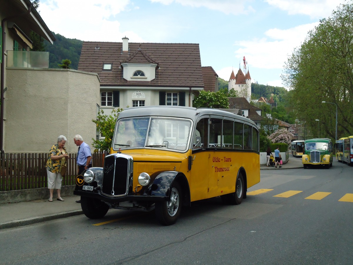 (145'007) - Reusser, Thun - BE 58'656 - Saurer/H�nni (ex Kontiki, Wettingen; ex Nussbaumer, Ganterschwil) am 15. Juni 2013 in Thun, Garage STI