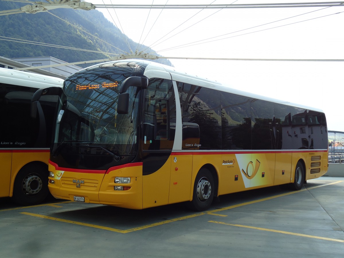 (145'244) - PostAuto Graub�nden - GR 162'974 - MAN am 17. Juni 2013 in Chur, Postautostation