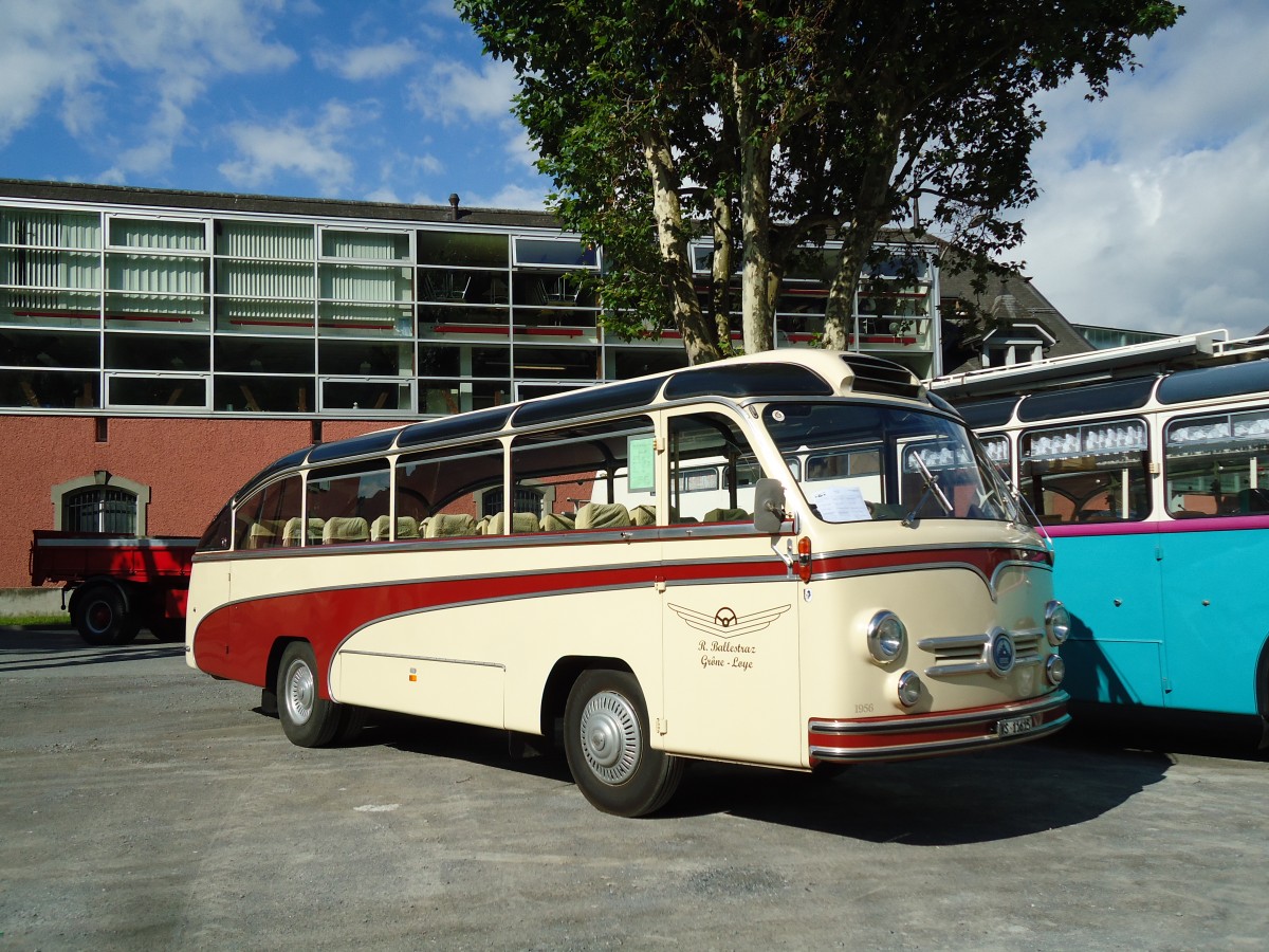 (145'321) - Ballestraz, Gr�ne - VS 11'615 - Saurer/Saurer (ex Girardet, Yverdon) am 22. Juni 2013 in Aigle, Saurertreffen