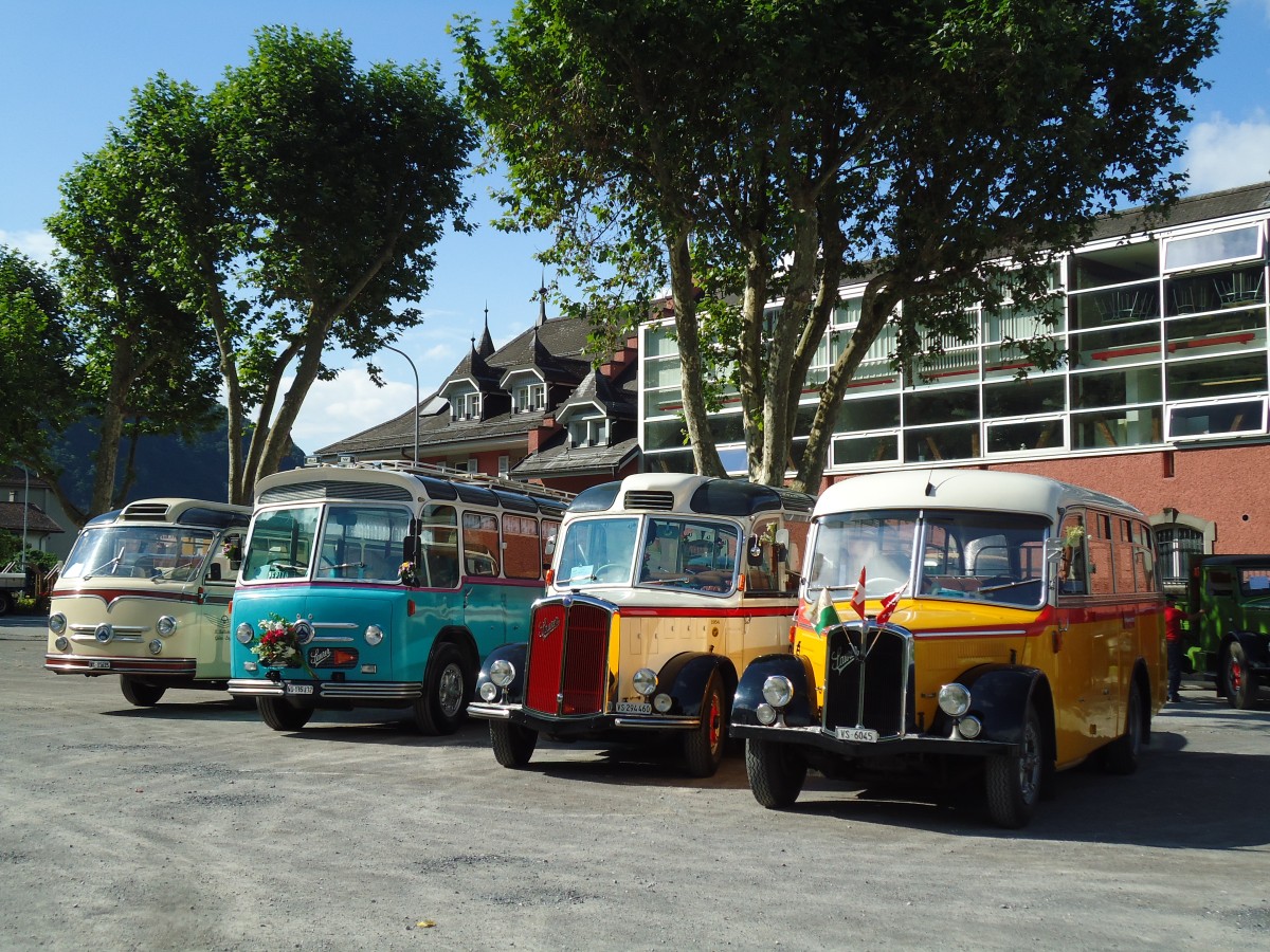 (145'326) - Suter, Savi�se - VS 6045 - Saurer/Lauber (ex Humbert-Droz, Ligni�res; ex P 21'016; ex Pache+Helfer, Colombier) am 22. Juni 2013 in Aigle, Saurertreffen