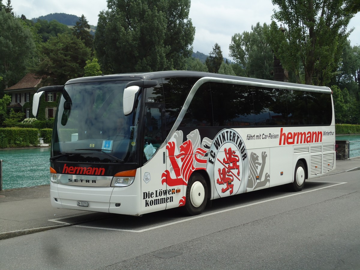 (145'436) - Hermann, Winterthur - ZH 51'771 - Setra am 22. Juni 2013 bei der Schiffl�ndte Thun