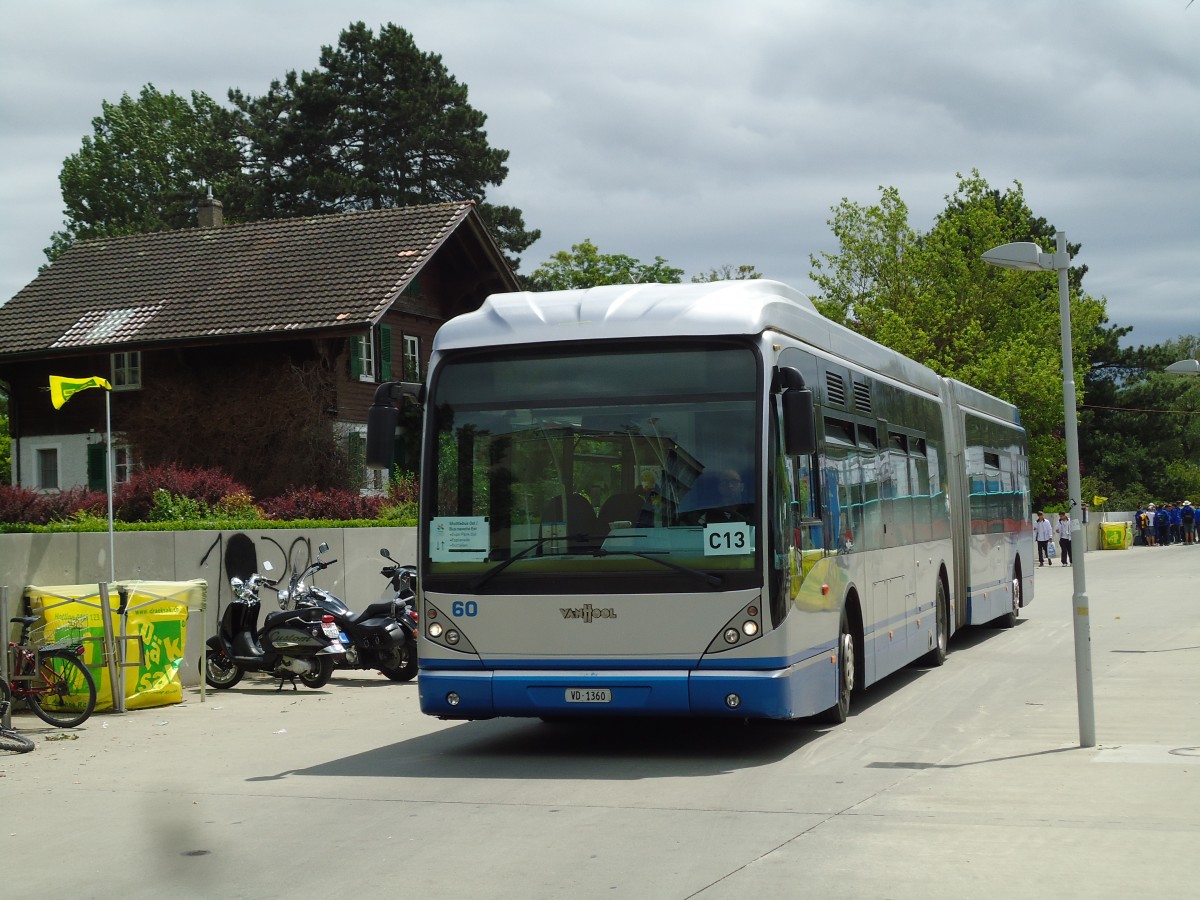 (145'478) - VMCV Clarens - Nr. 60/VD 1360 - Van Hool am 23. Juni 2013 in Biel, Schiffl�ndte