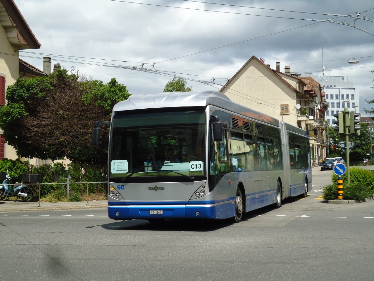 (145'492) - VMCV Clarens - Nr. 60/VD 1360 - Van Hool am 23. Juni 2013 in Biel, L�ndtestrasse