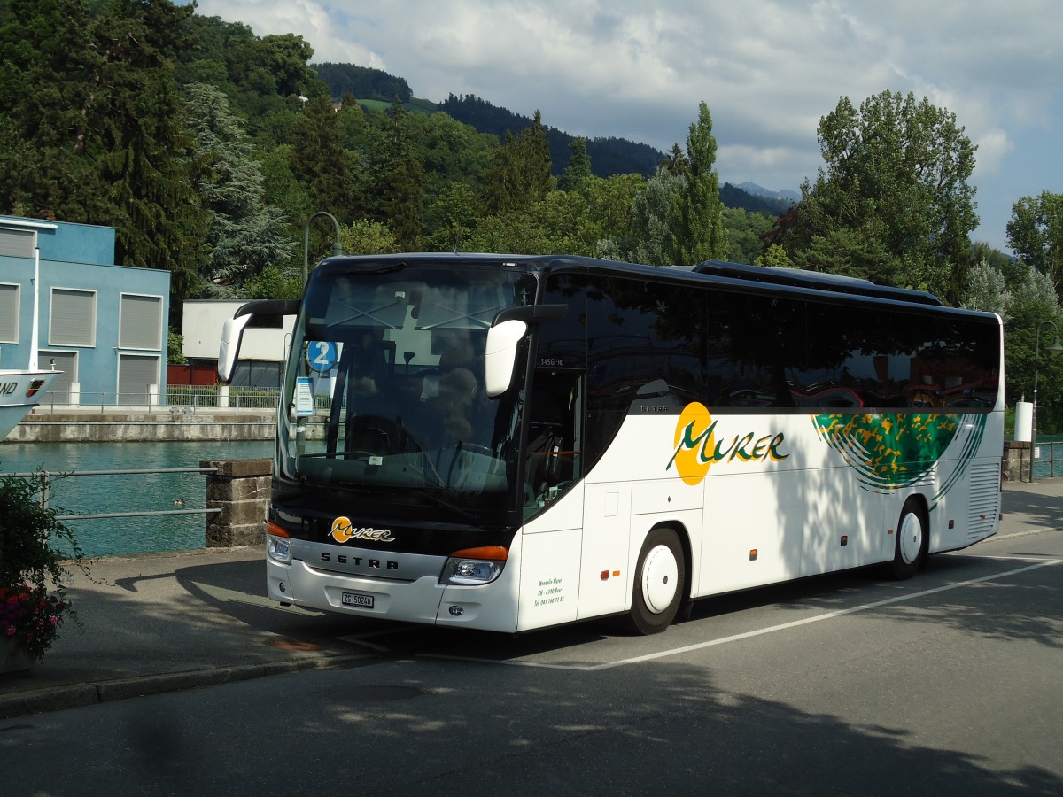 (145'608) - Murer, Baar - ZG 50'240 - Setra am 6. Juli 2013 bei der Schiffl�ndte Thun