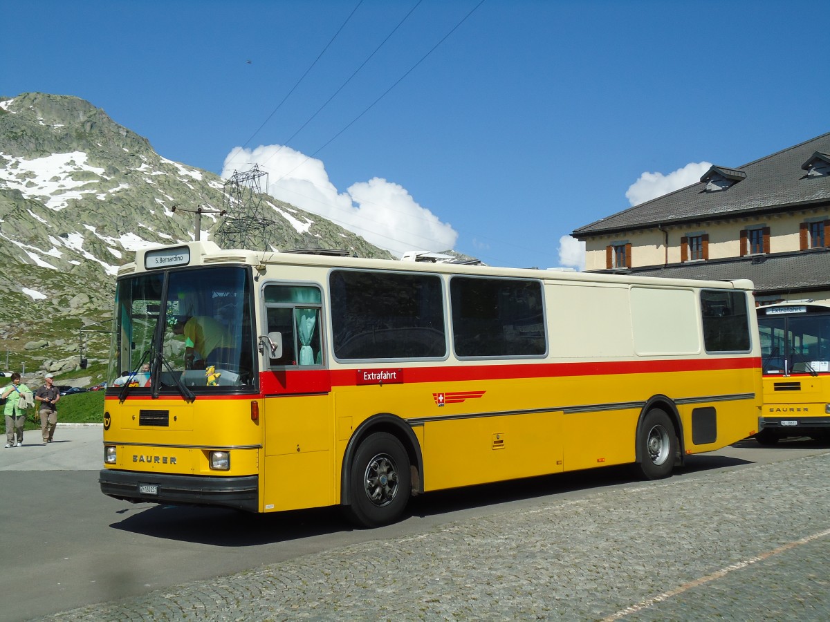 (145'831) - Br�ndli, Z�rich - ZH 180'231 - Saurer/R&J (ex Hofmann, Z�rich; ex Pacciarelli, Grono; ex P 25'661) am 20. Juli 2013 in Gotthard, Passh�he 