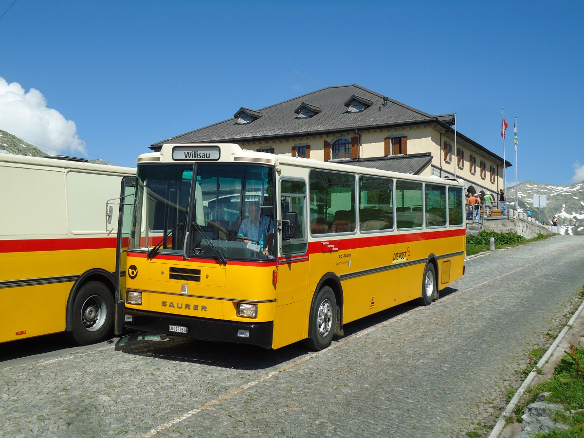 (145'843) - Zimmermann, Kerns - LU 91'278 U - Saurer/R&J (ex Amstein, Willisau; ex Thepra, Stans Nr. 17; ex Gowa, Stans Nr. 17) am 20. Juli 2013 in Gotthard, Passh�he