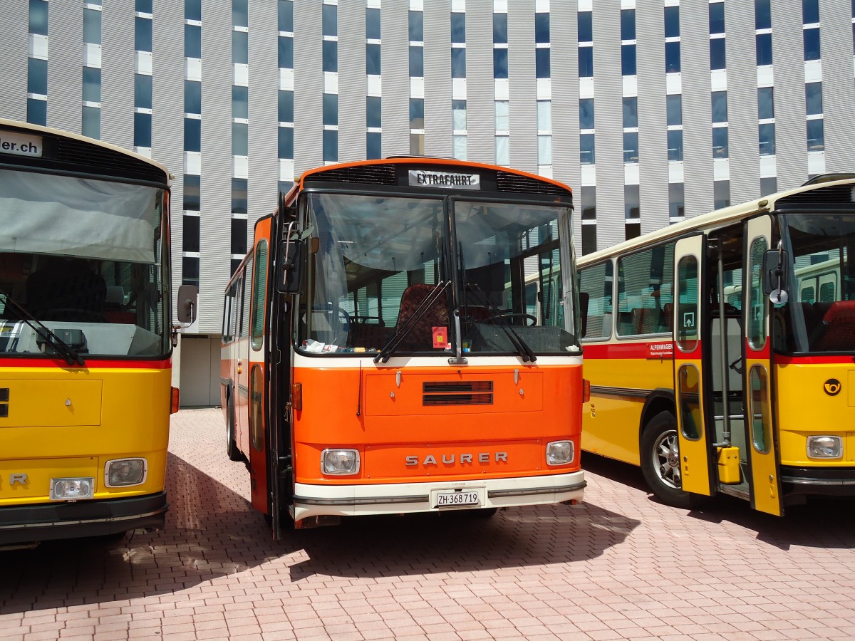 (145'895) - Mangold, Oberengstringen - ZH 368'719 - Saurer/Hess (ex RhV Altst�tten Nr. 45) am 20. Juli 2013 in Airolo, Caserna