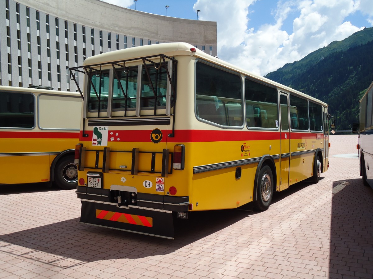 (145'921) - F�ssler, Unteriberg - Nr. 6/SZ 5232 - Saurer/R&J (ex Sch�rch, Gutenburg Nr. 6; ex P 24'358) am 20. Juli 2013 in Airolo, Caserna
