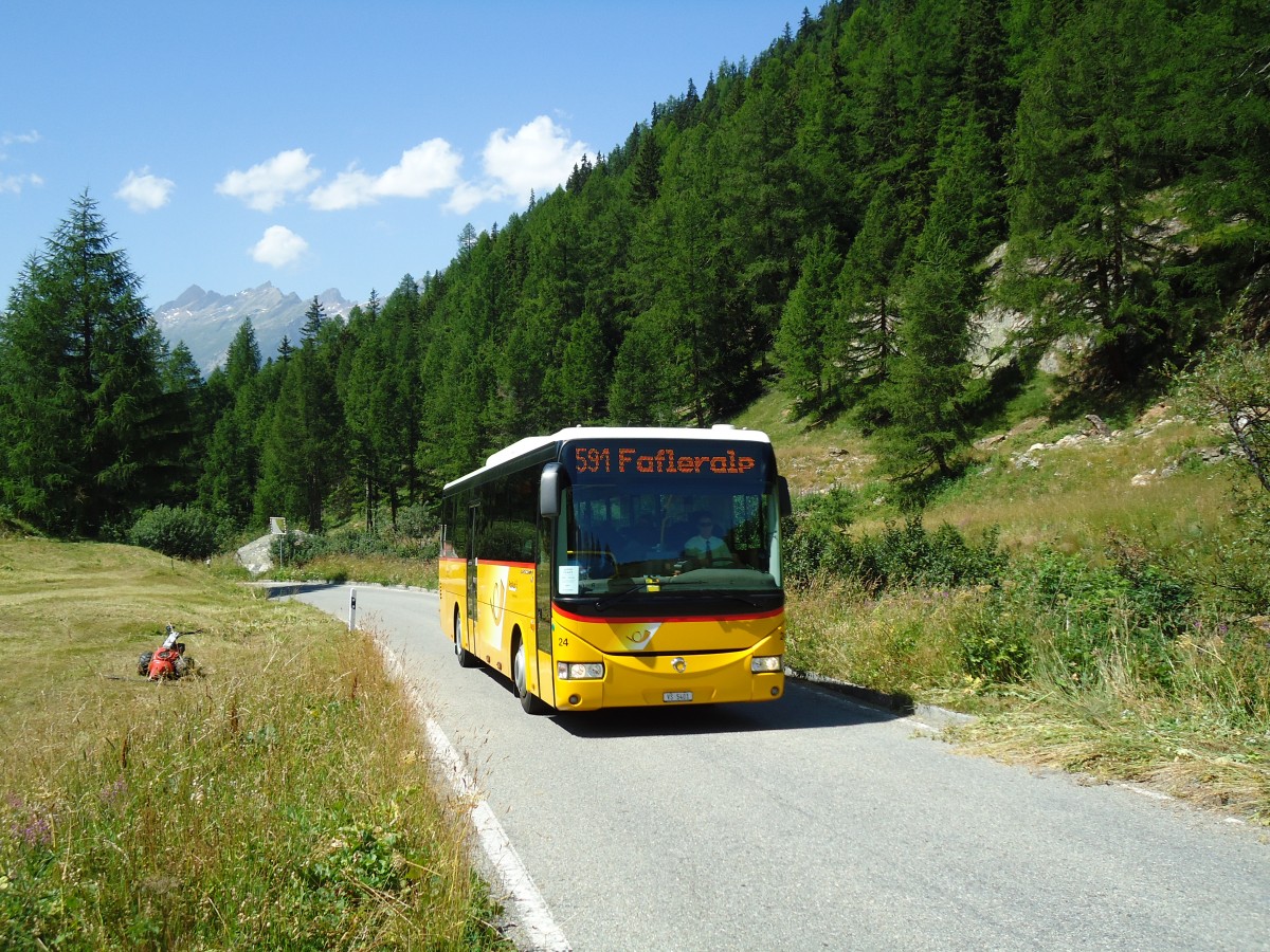 (146'241) - Jaggi, Kippel - Nr. 24/VS 5401 - Irisbus am 5. August 2013 bei Blatten (L�tschen)