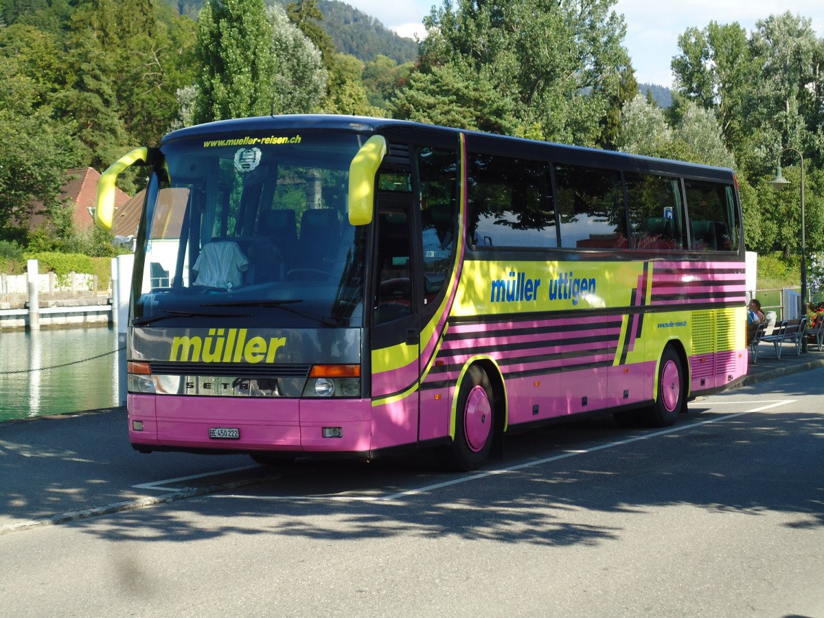 (146'283) - M�ller, Uttigen - BE 450'222 - Setra am 10. August 2013 bei der Schiffl�ndte Thun