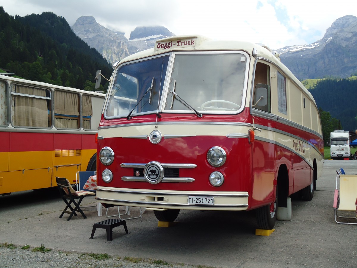 (146'354) - Guggenb�hl, Brissago - TI 251'721 - Berna/R&J (ex VB Biel Nr. 110; ex VB Biel Nr. 10) am 17. August 2013 in Lenk, Metschbahnen