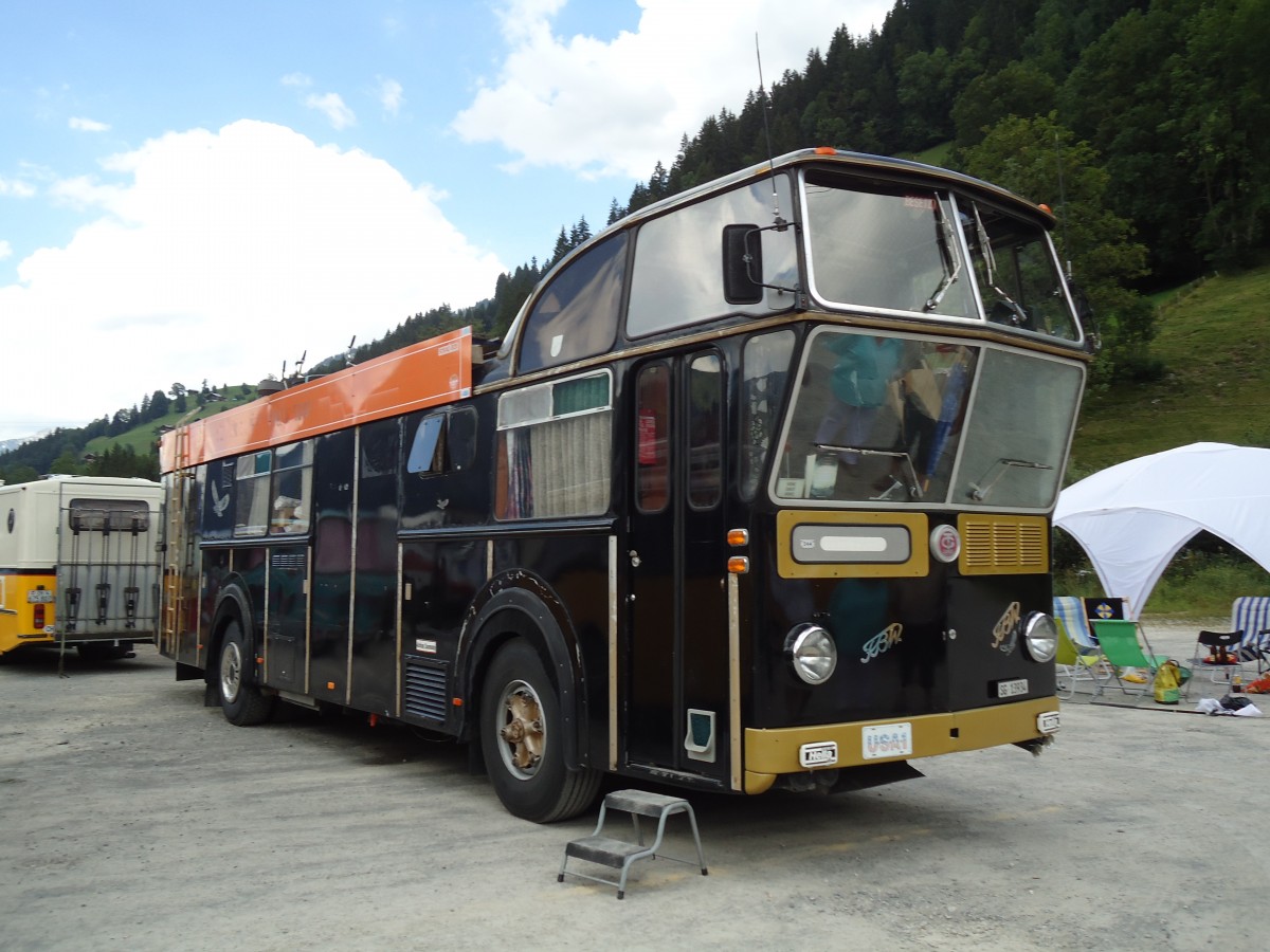 (146'366) - Schneider, Schmerikon - SG 13'934 - FBW/T�scher Hochlenker (ex Basler, Hofstetten; ex VBZ Z�rich Nr. 244) am 17. August 2013 in Lenk, Metschbahnen