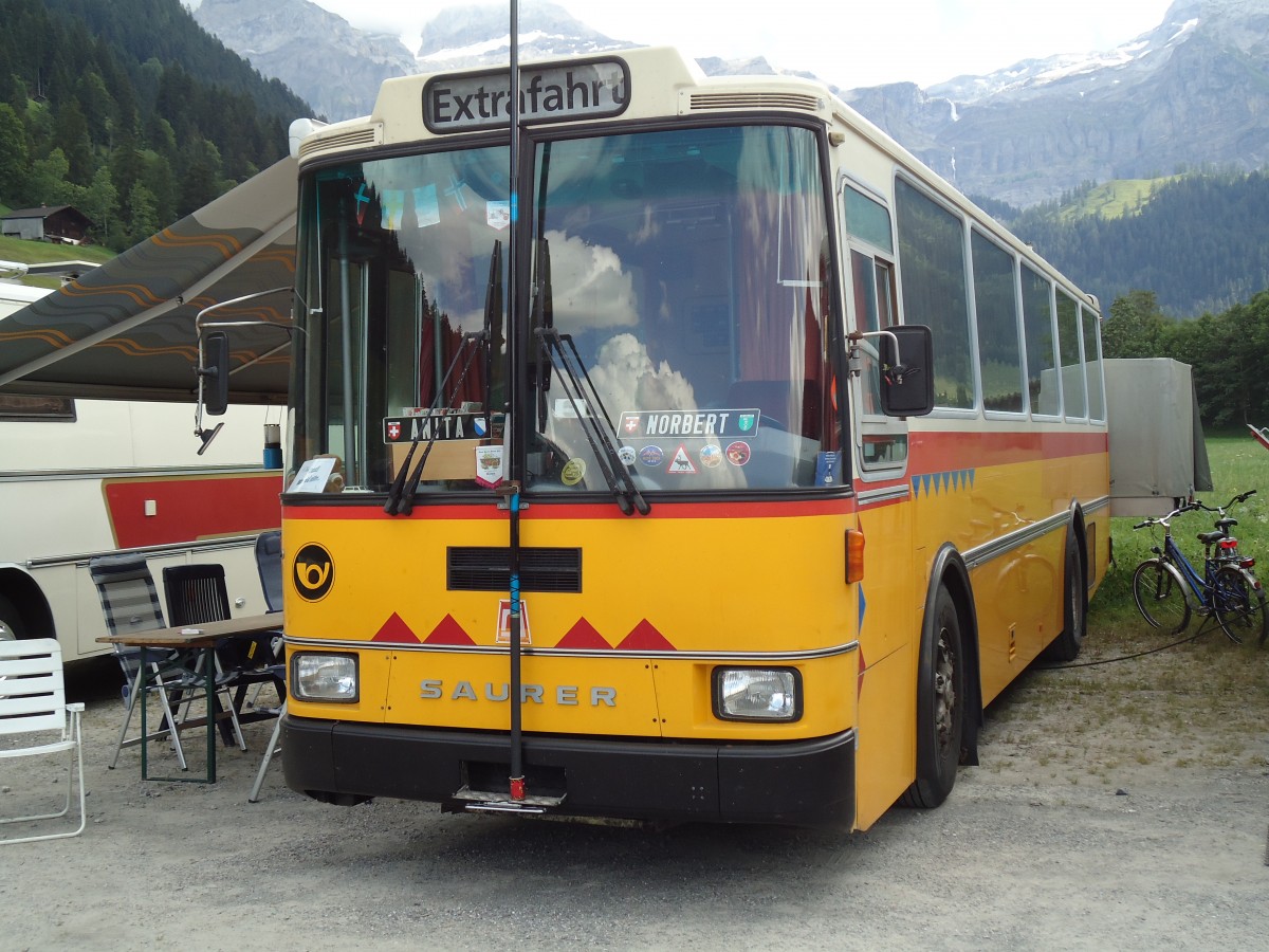 (146'387) - Toldo, Z�rich - ZH 124'701 - Saurer/R&J (ex Peter, Pfaffnau) am 17. August 2013 in Lenk, Metschbahnen