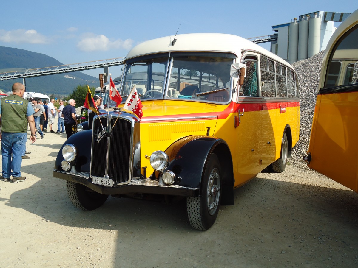 (146'546) - Suter, Savi�se - VS 6045 - Saurer/Lauber (ex Humbert-Droz, Ligni�res; ex P 21'016; ex Pache+Helfer, Colombier) am 31. August 2013 in Niederbipp, Saurertreffen