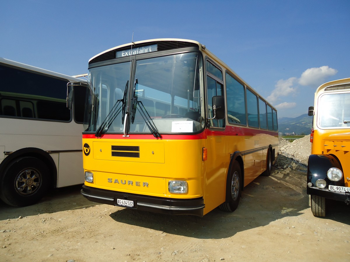 (146'598) - Marugg, Gelterkinden - AG 434'522 - Saurer/Hess (ex D�rfelt, D-Gahlenz; ex P 24'254) am 31. August 2013 in Niederbipp, Saurertreffen