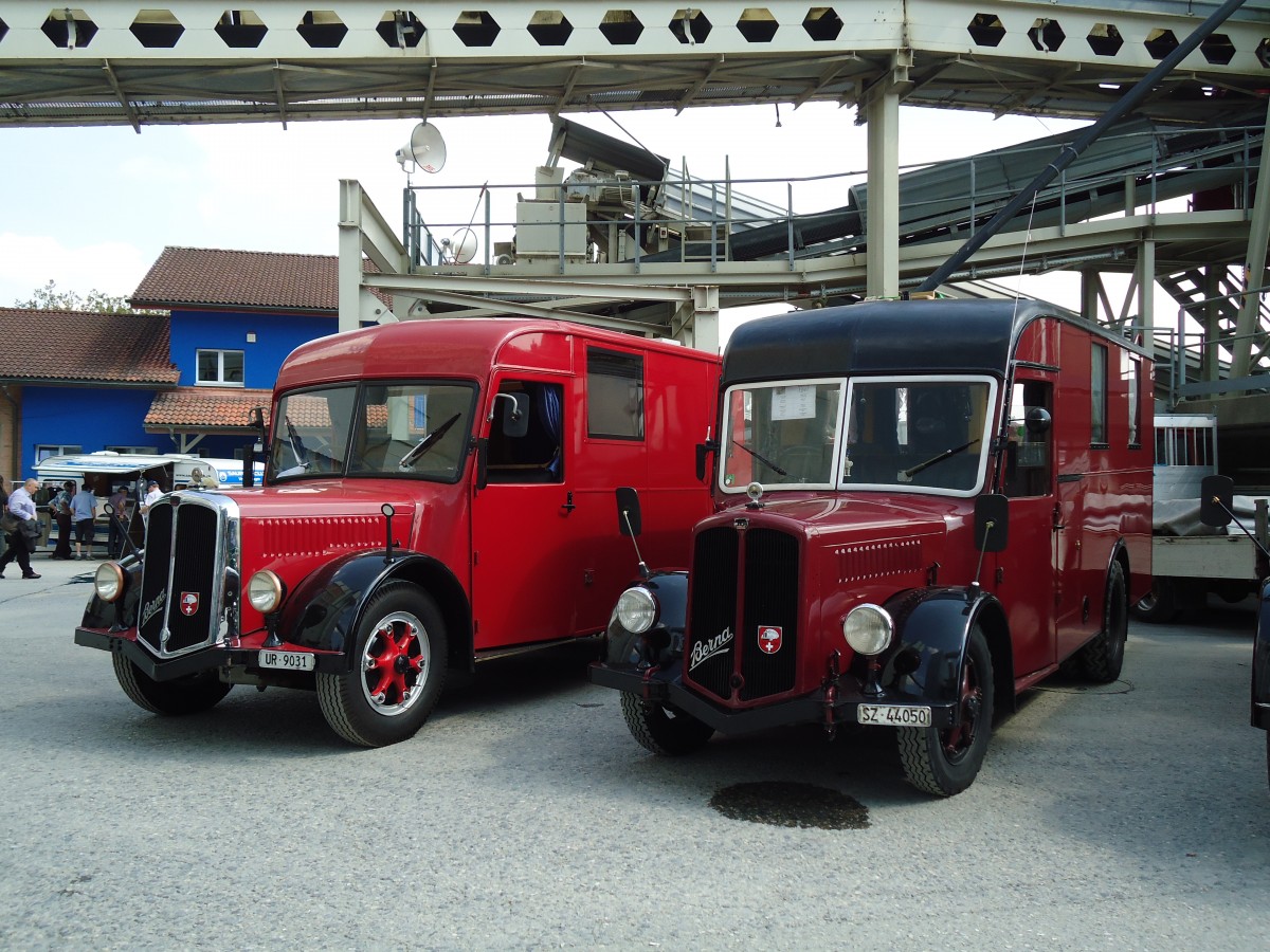 (146'728) - M�ller, Lauerz - SZ 44'050 - Berna/Hess (ex KTA Bern) am 31. August 2013 in Niederbipp, Saurertreffen
