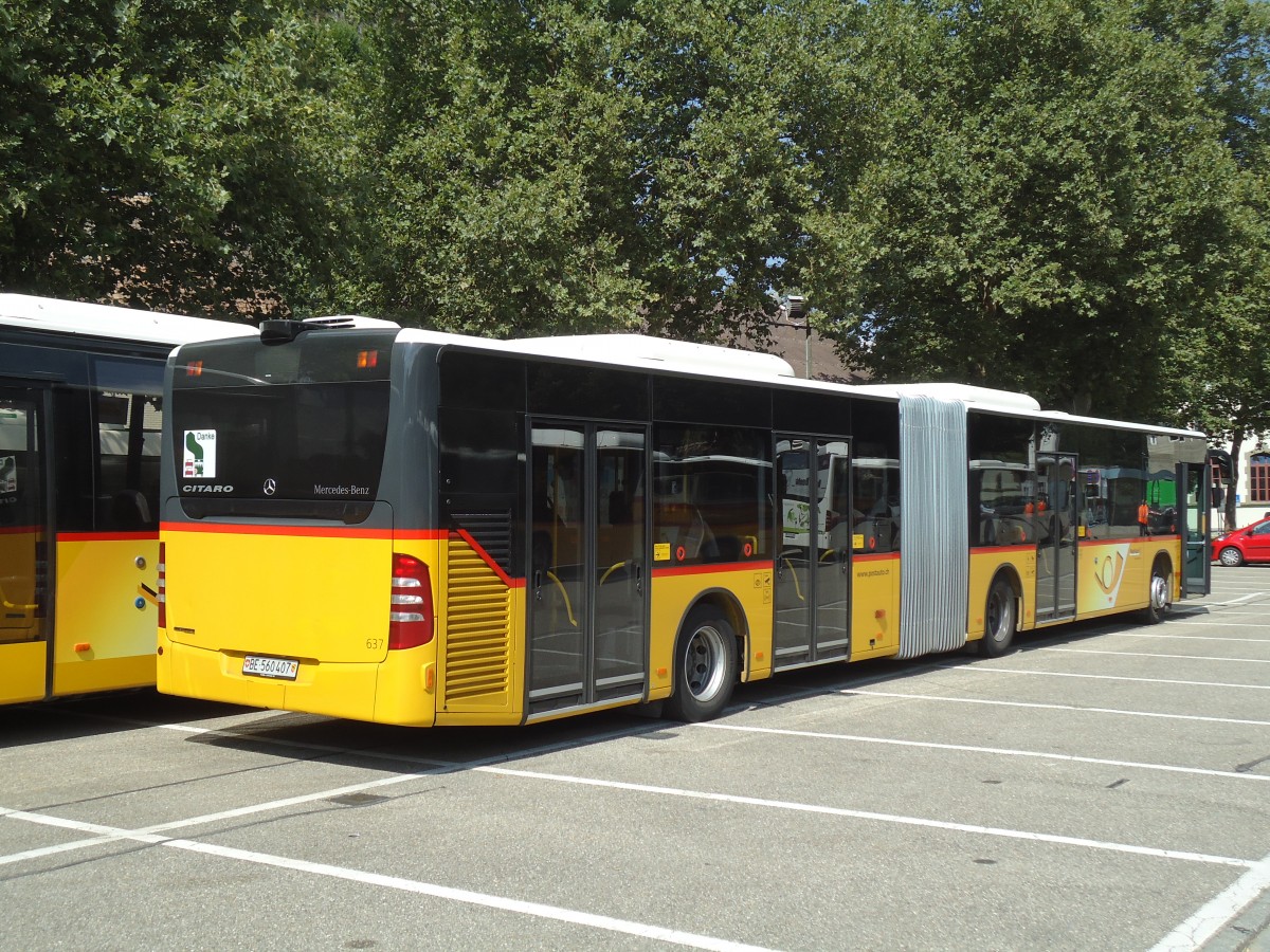 (146'948) - PostAuto Bern - Nr. 637/BE 560'407 - Mercedes am 1. September 2013 in Burgdorf, Markthalle