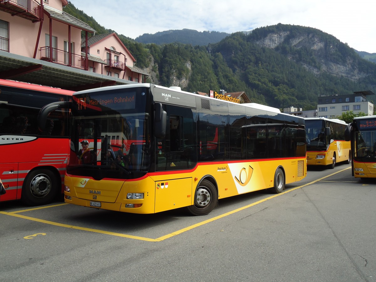 (146'979) - AVG Meiringen - Nr. 61/BE 422'461 - MAN/G�ppel am 2. September 2013 in Meiringen, Postautostation