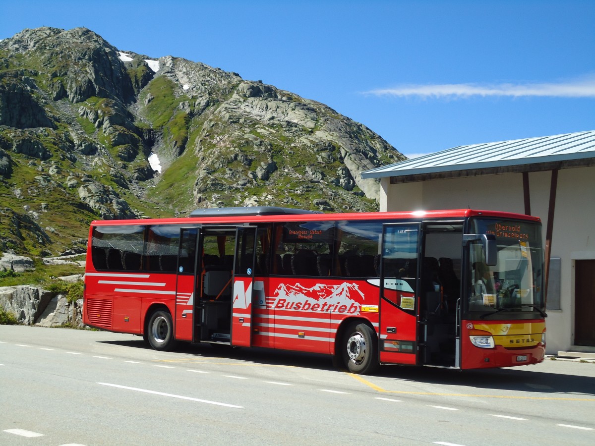 (147'013) - AFA Adelboden - Nr. 24/BE 26'701 - Setra am 2. September 2013 in Grimsel, Passh�he (Einsatz AVG M.)