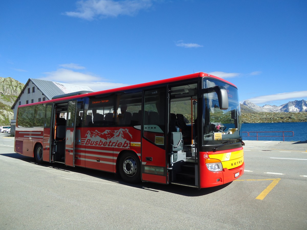 (147'040) - AFA Adelboden - Nr. 24/BE 26'701 - Setra am 2. September 2013 in Grimsel, Passh�he (Einsatz AVG M.)
