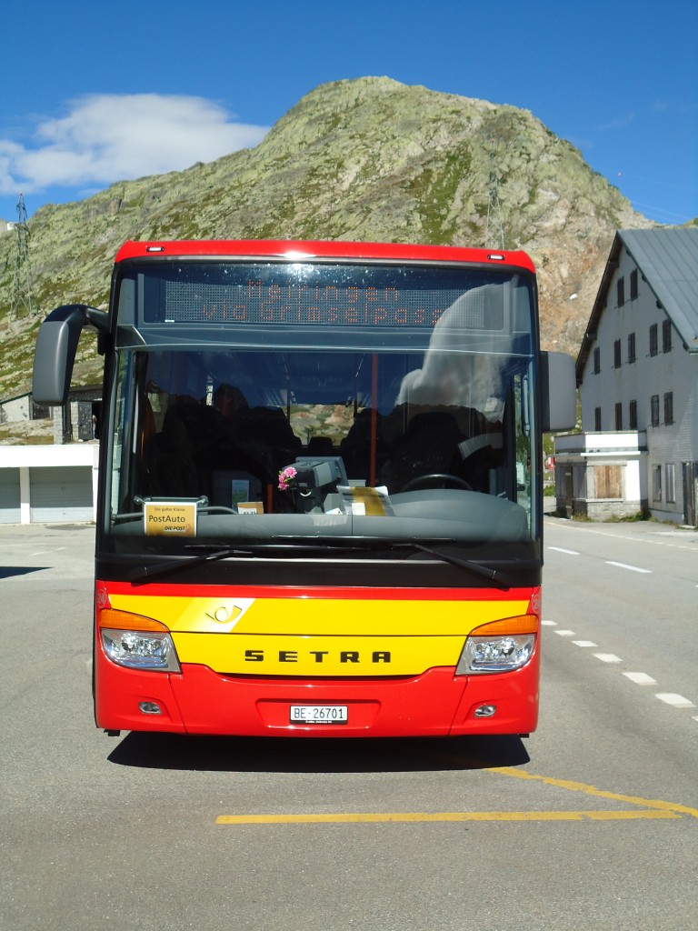 (147'041) - AFA Adelboden - Nr. 24/BE 26'701 - Setra am 2. September 2013 in Grimsel, Passh�he (Einsatz AVG M.)