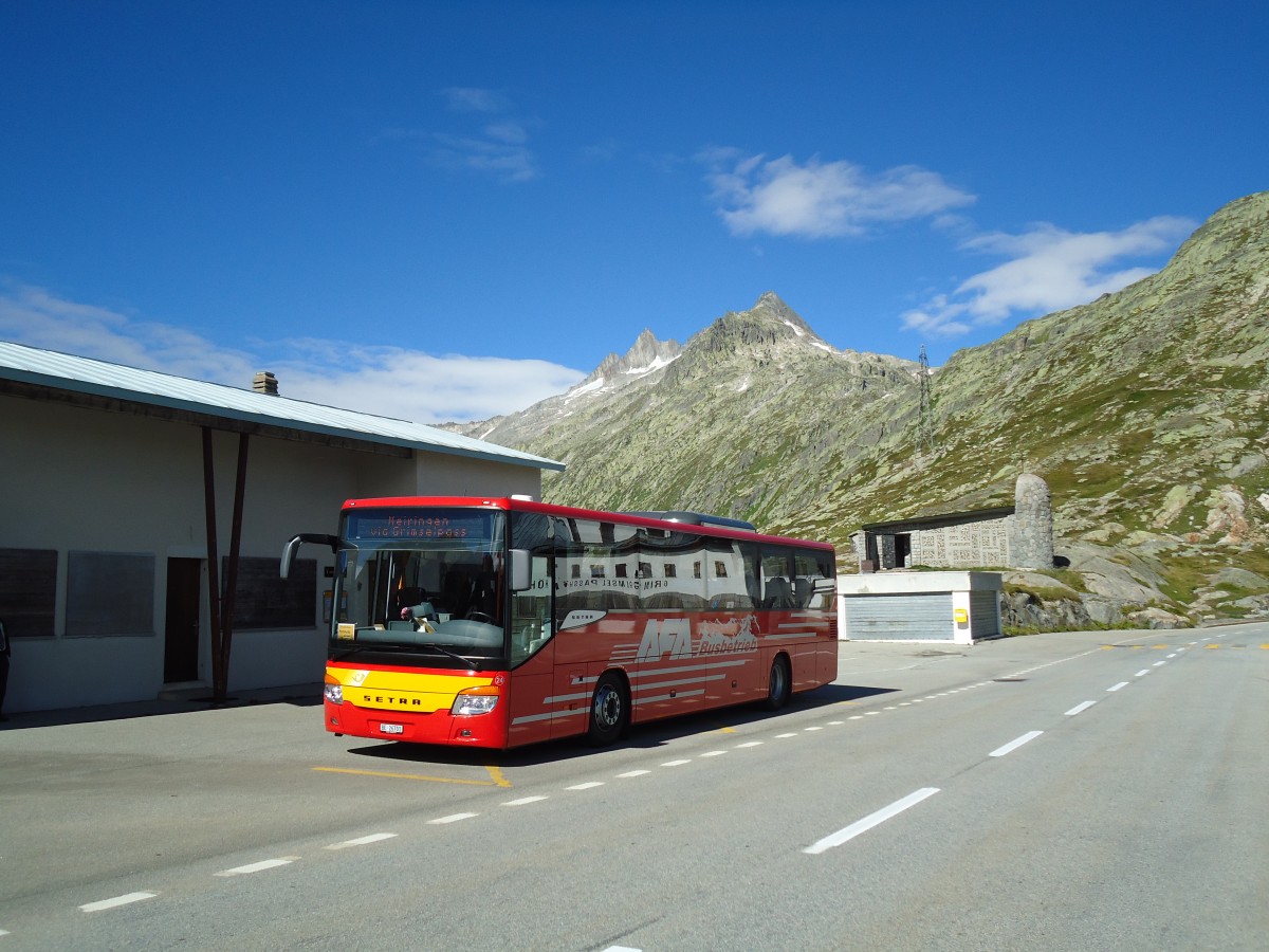 (147'051) - AFA Adelboden - Nr. 24/BE 26'701 - Setra am 2. September 2013 in Grimsel, Passh�he (Einsatz AVG M.)