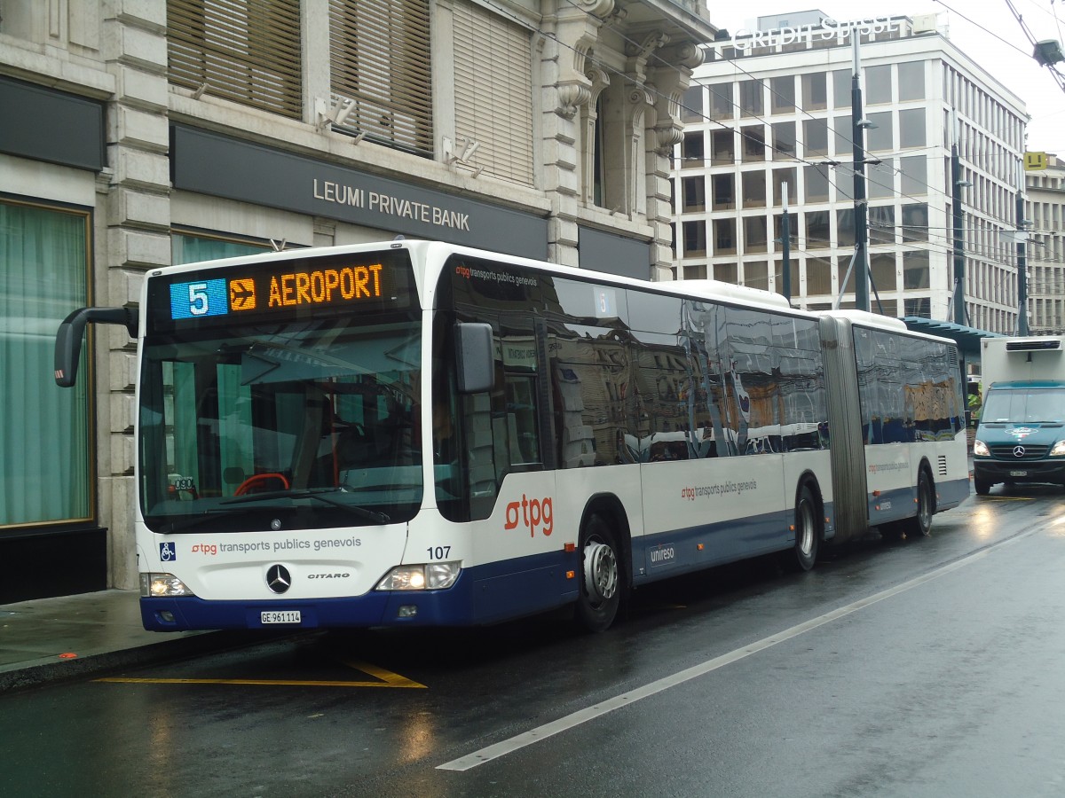 (147'192) - TPG Gen�ve - Nr. 107/GE 961'114 - Mercedes am 16. September 2013 in Gen�ve, Bel-Air