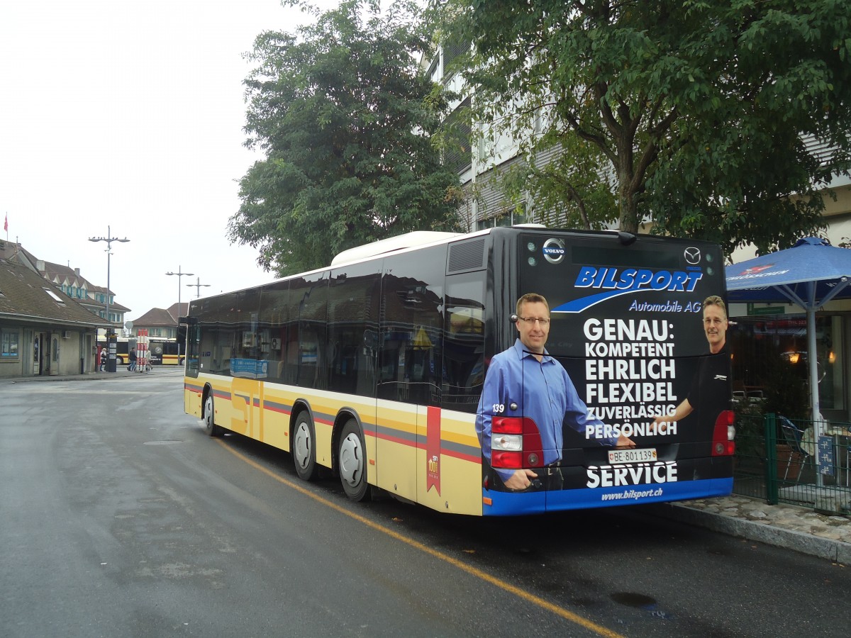 (147'422) - STI Thun - Nr. 139/BE 801'139 - MAN am 30. September 2013 bei der Schiffl�ndte Thun