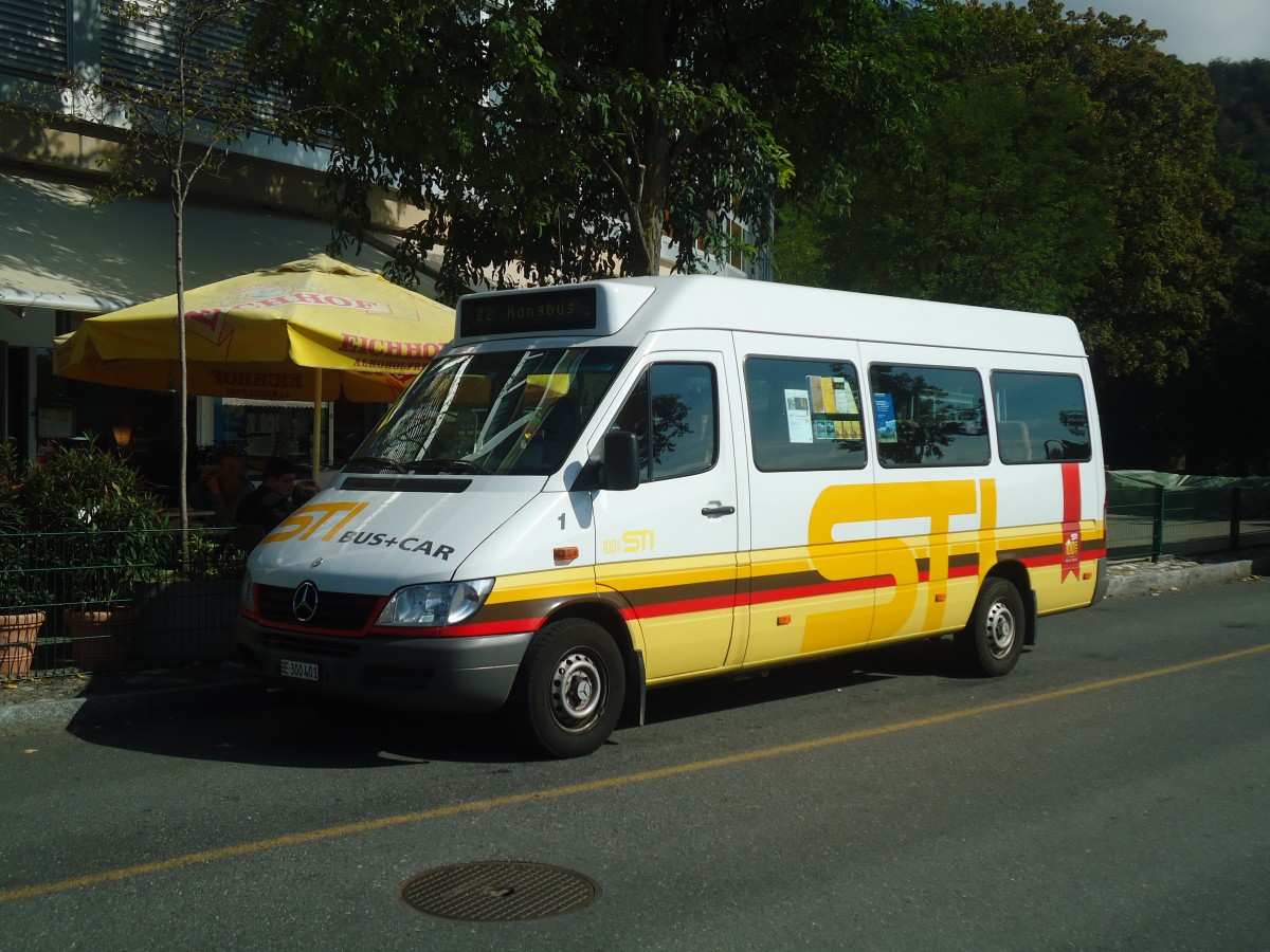 (147'456) - STI Thun - Nr. 1/BE 300'401 - Mercedes am 2. Oktober 2013 bei der Schiffl�ndte Thun