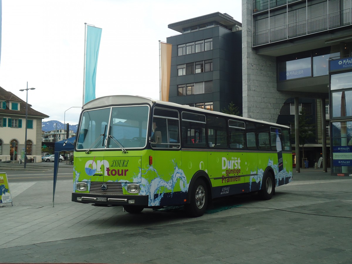 (147'512) - Assura, Pully - VD 212'530 - Saurer/T�scher (ex Visana, Lausanne; ex Uiegler, Pratteln; ex Jelmorini, Tesserete Nr. 7; ex P 24'623) am 14. Oktober 2013 in Thun, Aarefeldplatz