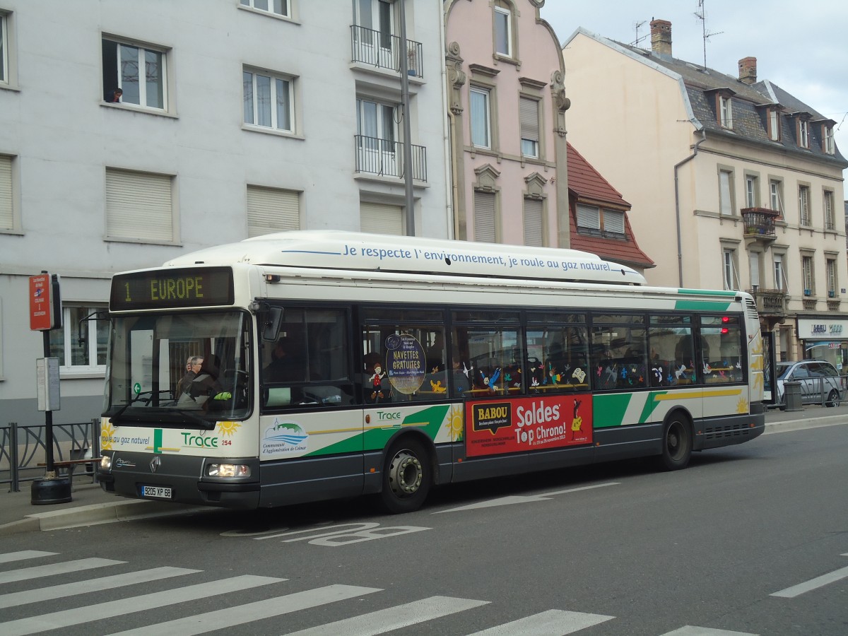 (148'190) - TRACE Colmar - Nr. 254/9205 XP 68 - Renault (ex Nr. 154) am 7. Dezember 2013 in Colmar, Th��tre