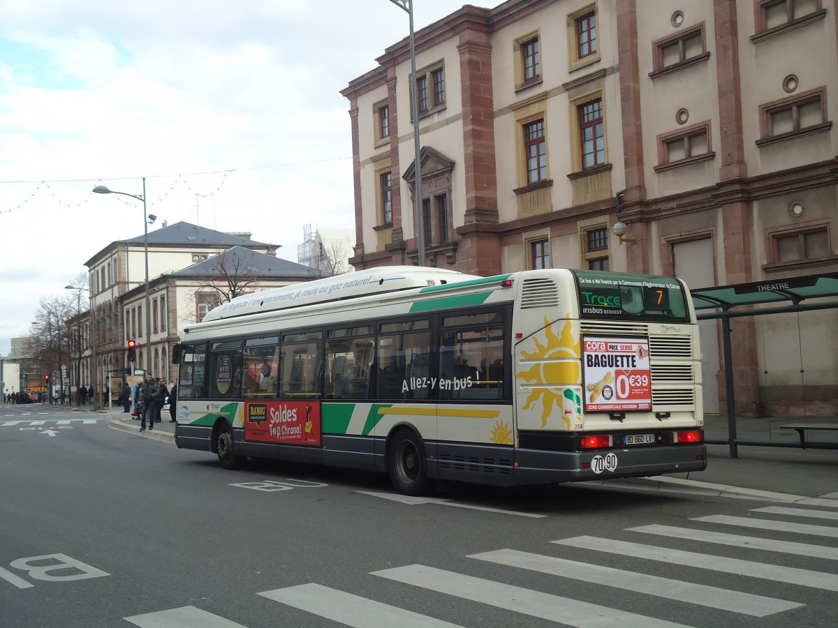 (148'198) - TRACE Colmar - Nr. 258/BD 660 LV - Irisbus (ex Nr. 158) am 7. Dezember 2013 in Colmar, Th��tre