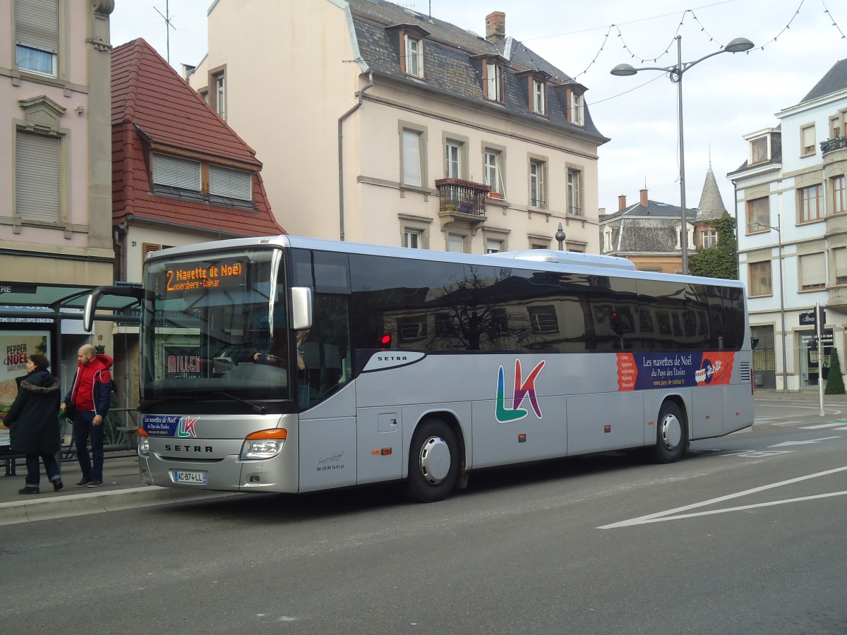 (148'204) - Kunegel, Colmar - AC 874 LL - Setra am 7. Dezember 2013 in Colmar, Th��tre