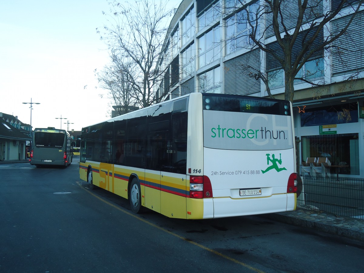 (148'606) - STI Thun - Nr. 114/BE 700'114 - MAN am 31. Dezember 2013 bei der Schiffl�ndte Thun